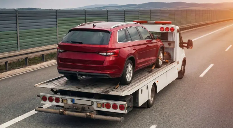 Guincho para carros em Passo Fundo – carro sendo carregado em plataforma